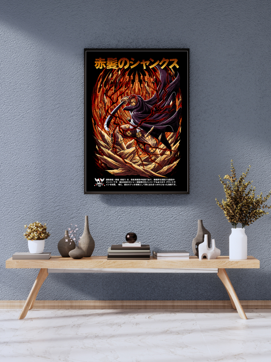 Shanks Red Emperor Flames of Conqueror | Poster
