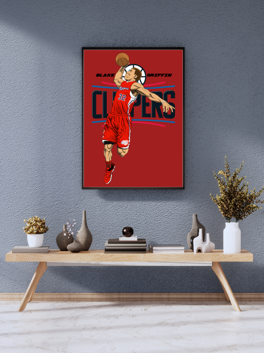 "Blake Griffin Power Dunk – LA Clippers Basketball Poster Wall Art" | wall poster A3 size