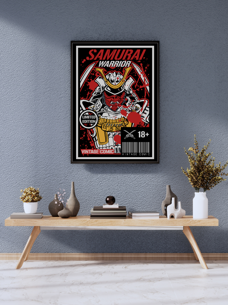 "Samurai Warrior Limited Edition Vintage Comic Poster" | wall poster