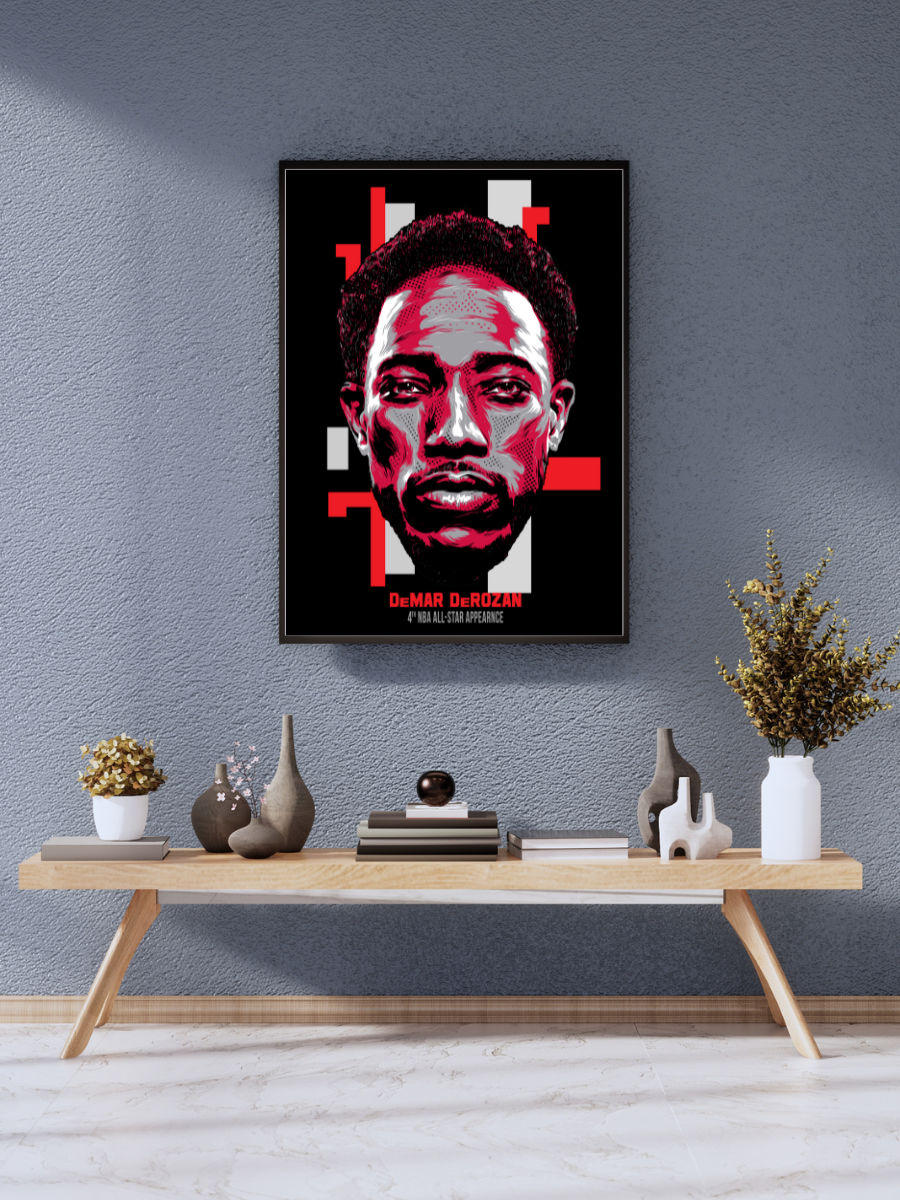 "DeMar DeRozan NBA All-Star Graphic Wall Art Poster" | wall poster