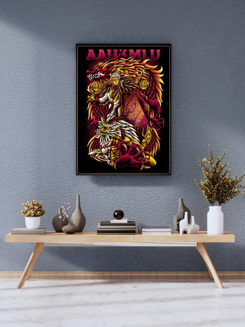 Golden Twin Dragons Mythic Power | Poster