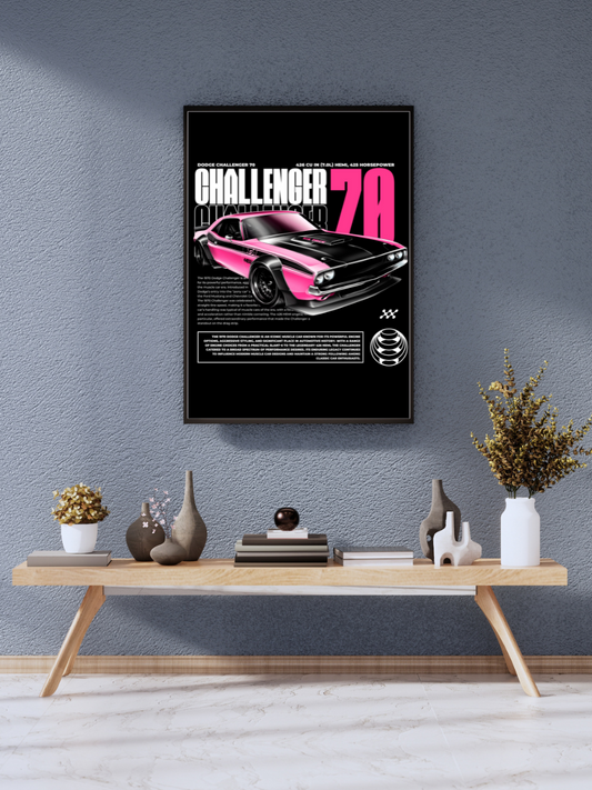 Dodge Challenger 70 Pink Edition | Poster