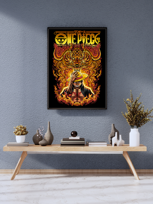 Luffy Fire King One Piece Dragon |  Poster