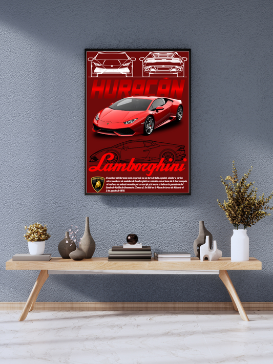 Lamborghini Huracán Red Supercar |  Poster