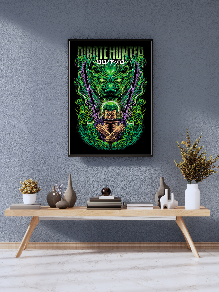 Zoro Green Dragon Power Anime  |  Poster