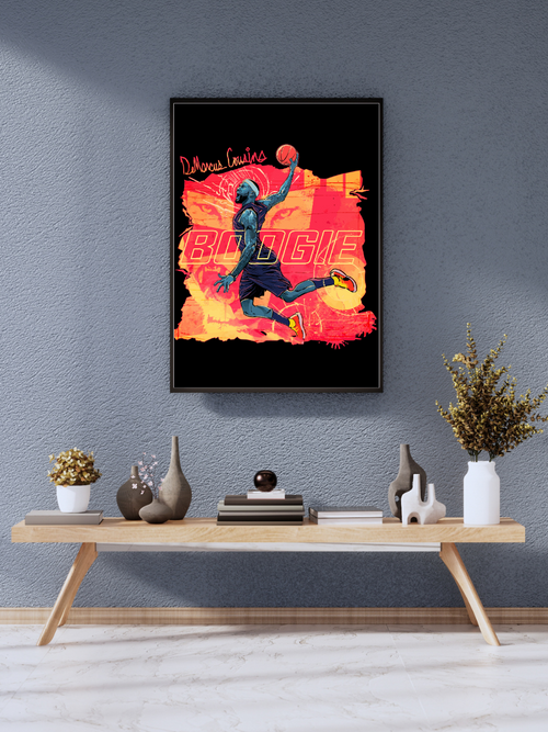 “DeMarcus Cousins ‘Boogie’ Power Dunk – Dynamic NBA Superstar Wall Art” | wall poster A3 size