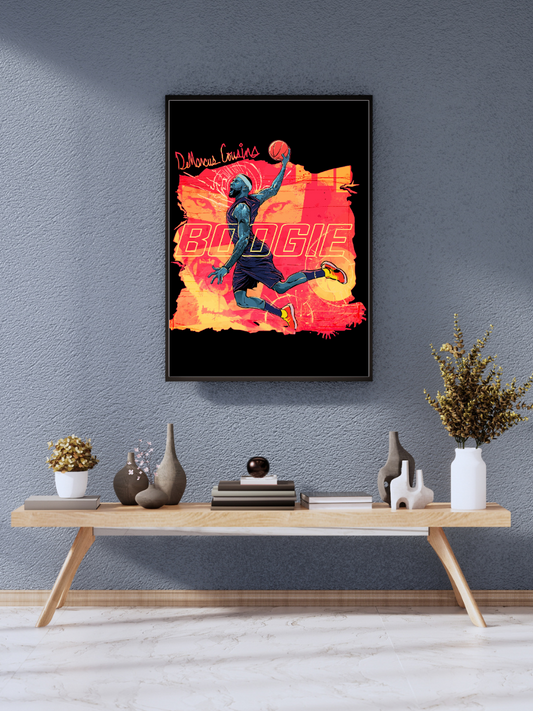 “DeMarcus Cousins ‘Boogie’ Power Dunk – Dynamic NBA Superstar Wall Art” | wall poster A3 size