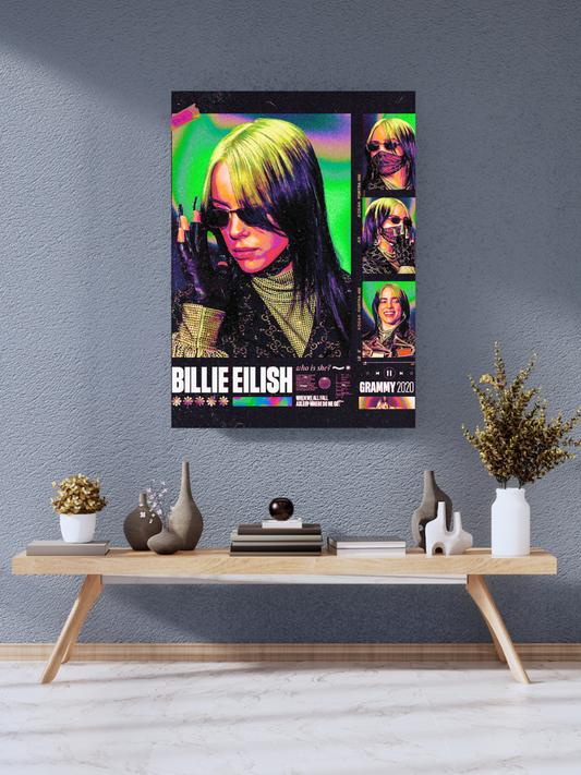 Billie Eilish Grammy 2020 Retro | Poster