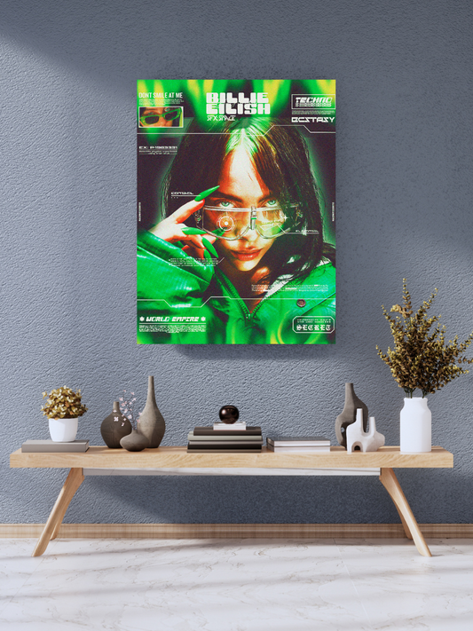Billie Eilish Futuristic Neon | Poster