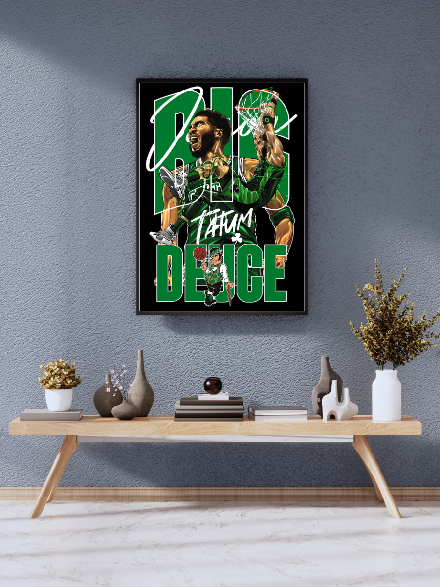 Jayson Tatum & Deuce “Big Game Celtics Duo” Poster | wall poster A3 size