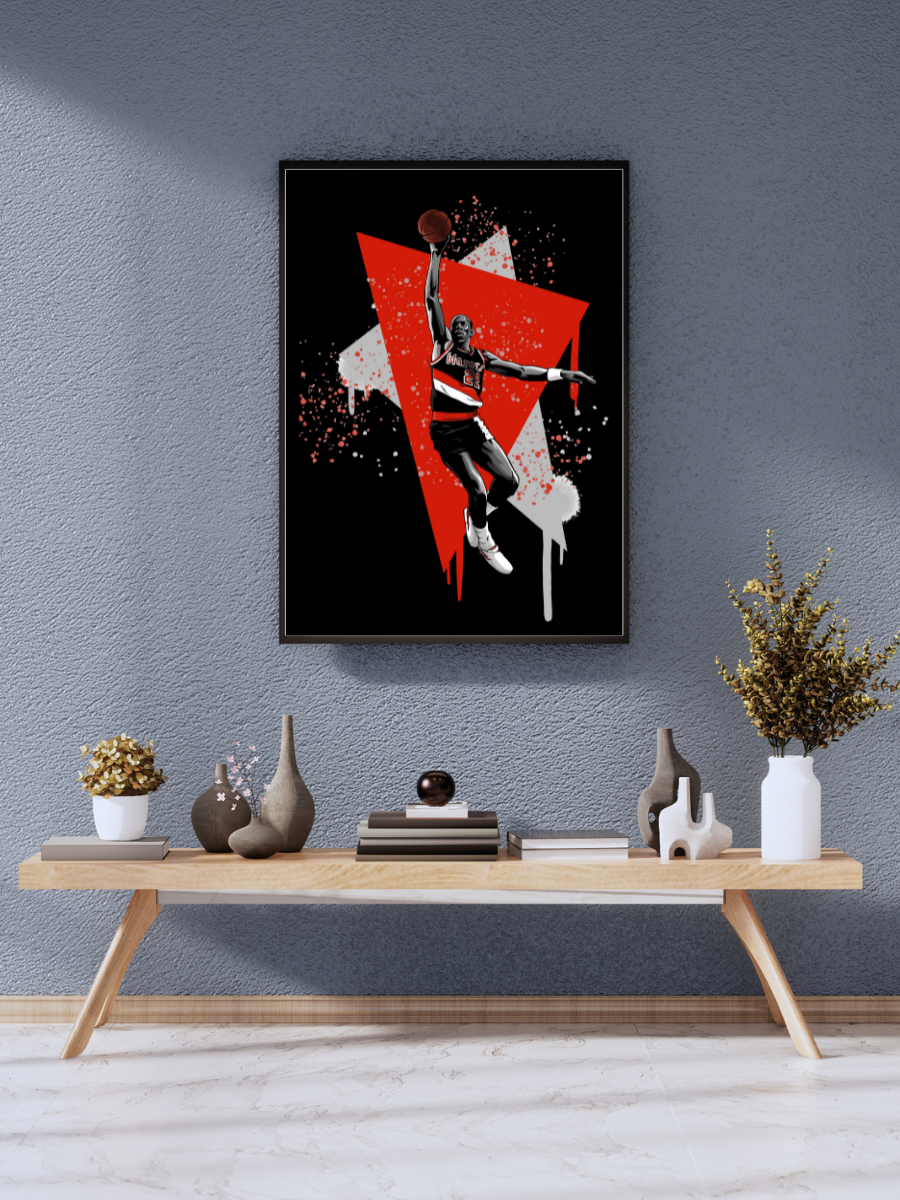 "Portland Trail Blazers Basketball Dunk Legend Poster Wall Art"| wall poster