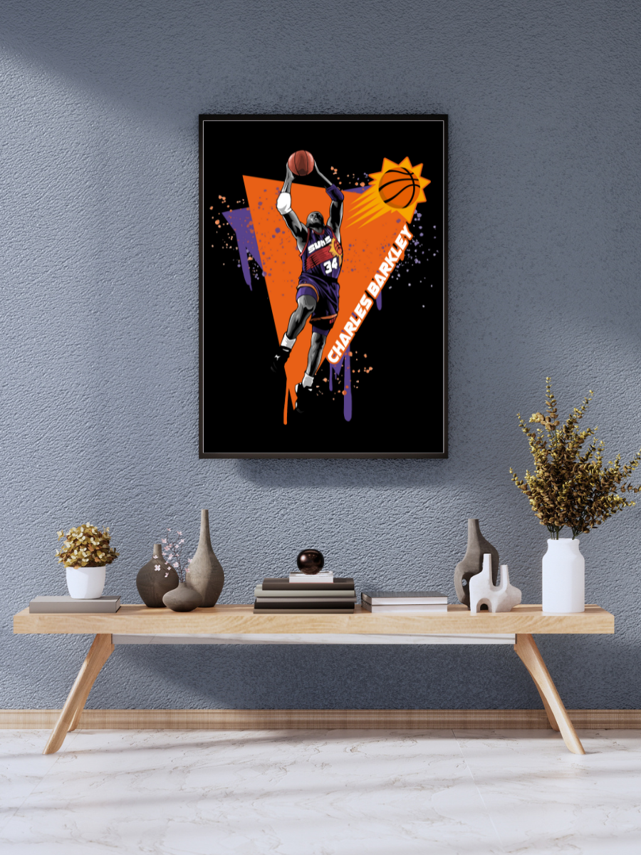 "Charles Barkley Phoenix Suns Legend Dunk Poster Wall Art" | wall poster