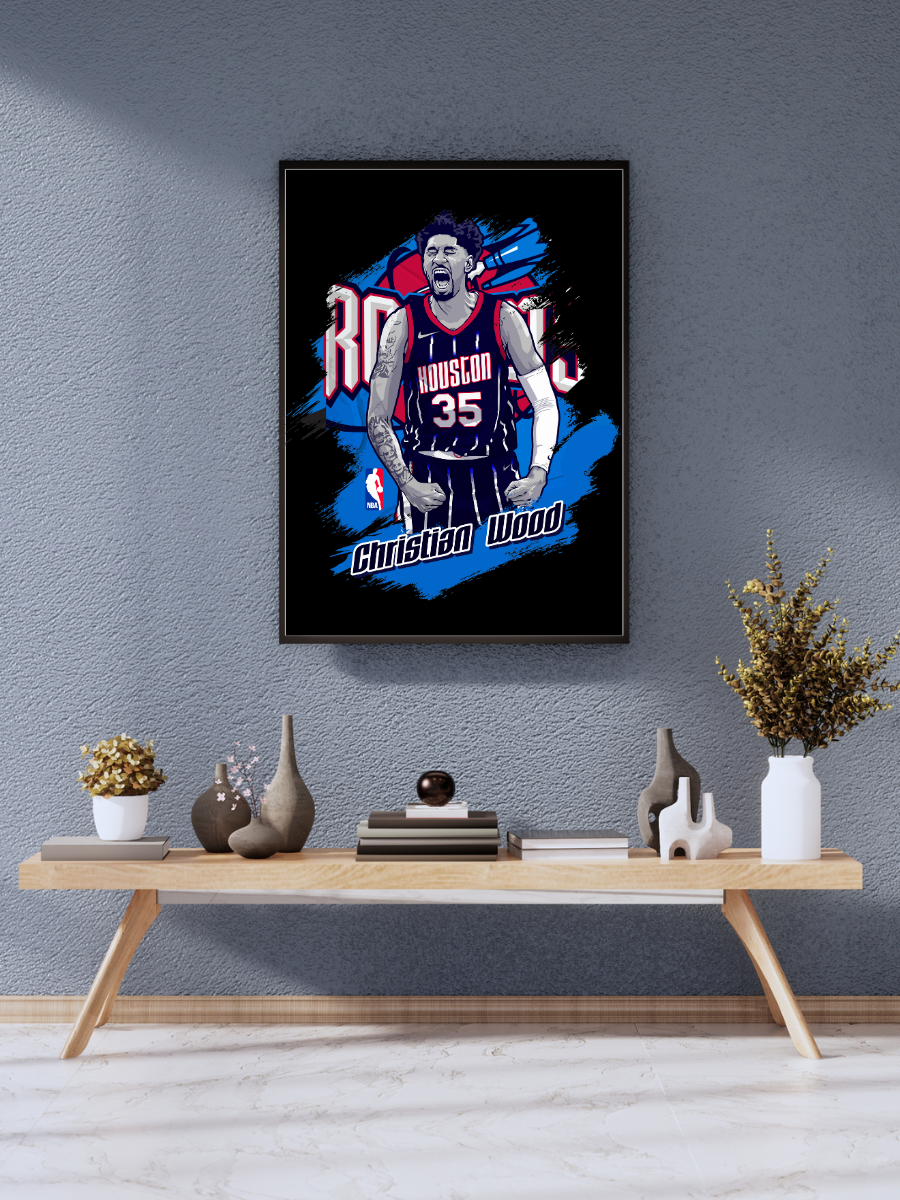 "Christian Wood Houston Rockets Superstar NBA Poster" | wall poster
