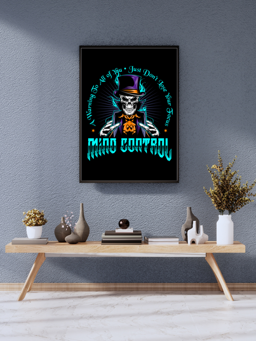 "Mind Control Neon Magician Street Art Poster" | wall poster