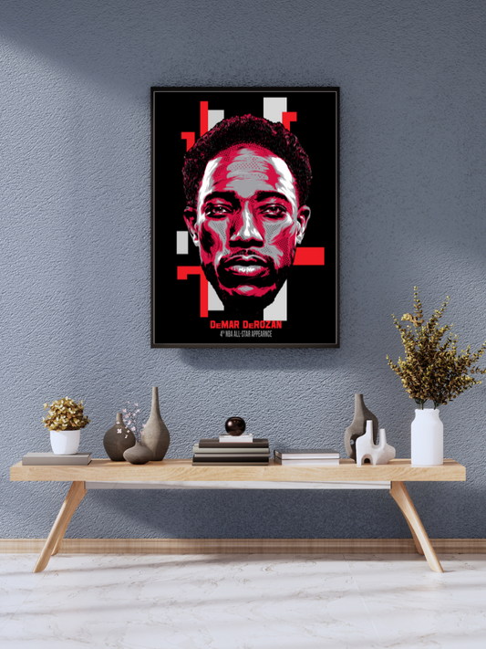 "DeMar DeRozan NBA All-Star Graphic Wall Art Poster" | wall poster