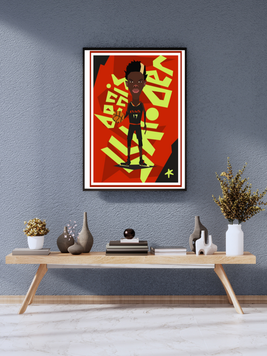"Dennis Schröder Atlanta Hawks Basketball Pop Art Poster" | wall poster